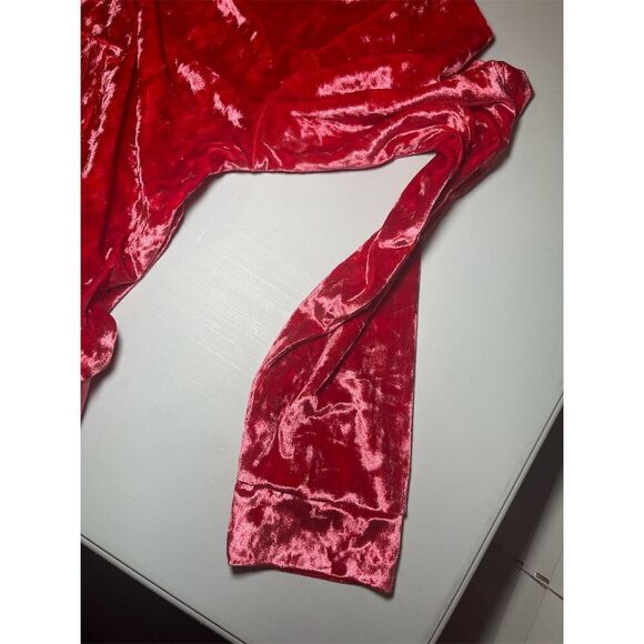 Fabletics Women's Zip Up‎ Hoodie Jacket Red Velour Size 1x Casual - Picture 11 of 11